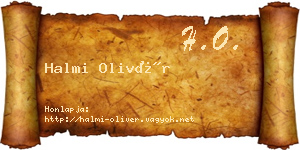 Halmi Olivér névjegykártya